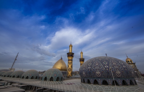 قبة و منارتي حرم أبي الفضل العباس