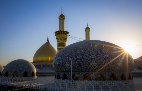 قبة و منارتي حرم أبي الفضل العباس