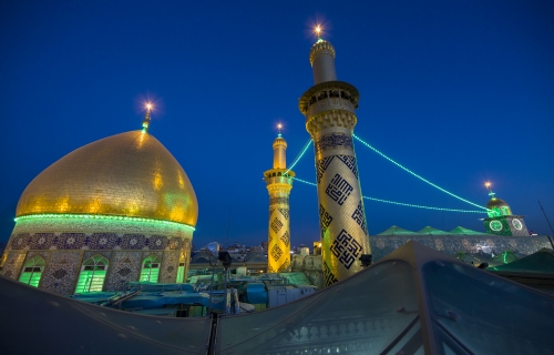 قبة و منارتي حرم أبي الفضل العباس