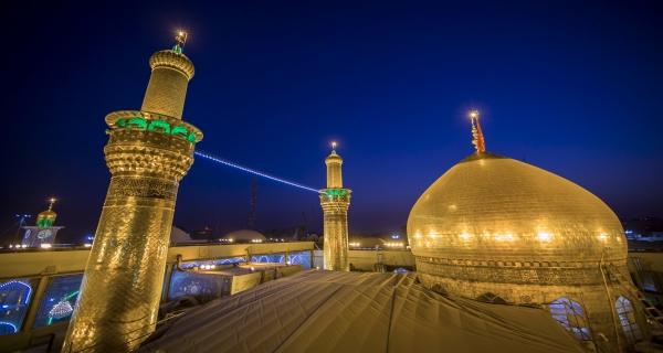 قبة و منارتي حرم الإمام الحسين (عليه السلام)