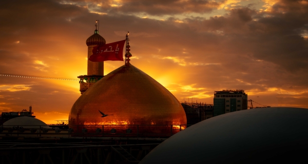 قبة ومنارة الامام الحسين عليه السلام 