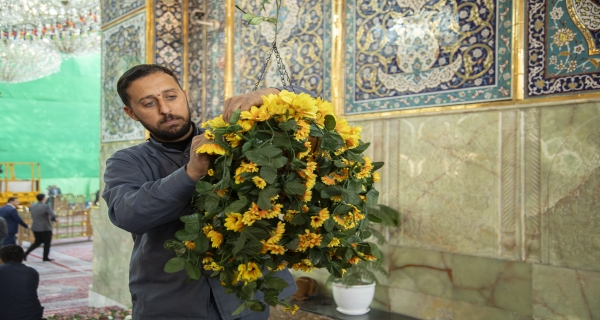 تزيين الصحن العباسي لأستقبال شهر شعبان 