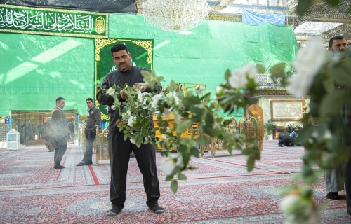 تزيين الصحن العباسي لأستقبال شهر شعبان 