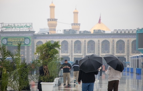 أجواء المطر  بين الحرمين الشريفين 