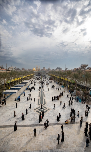  اجواء المطر في كربلاء المقدسة