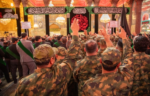  أجواء الحزن بإستشهاد الإمام الباقر (ع) في العتبة الحسينية المقدسة